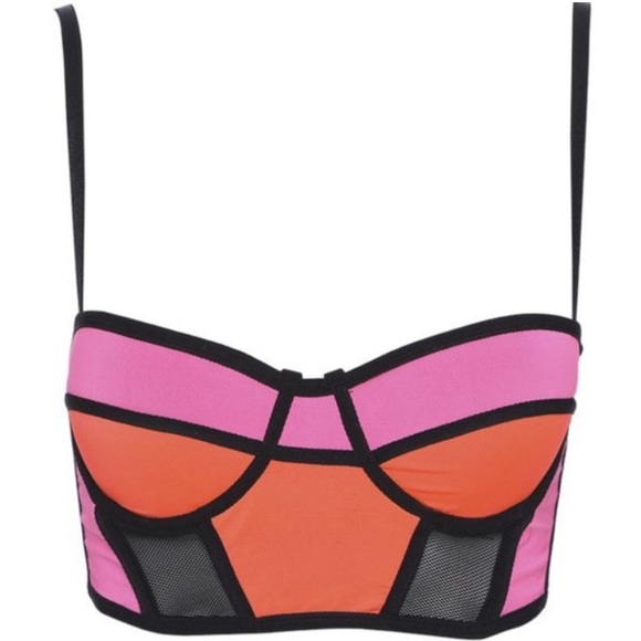 Color Block push up Rave Bralette - Picture 1 of 3